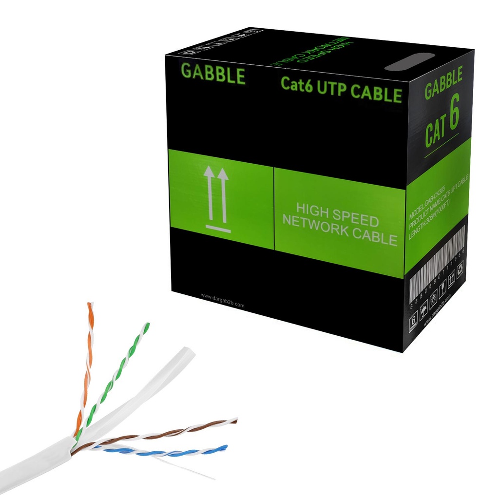 Cat6 Kablo 23Awg 0.50mm 305mt Gabble Gab-CK305 